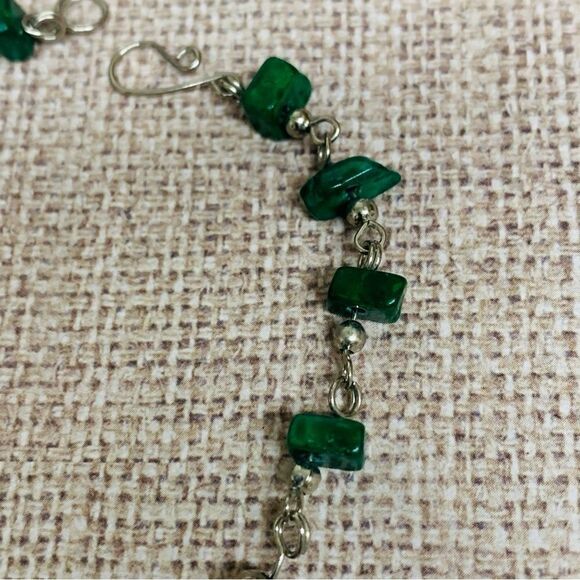 Silver Wire Wrapped Aventurine Bracelet - Picture 2 of 3